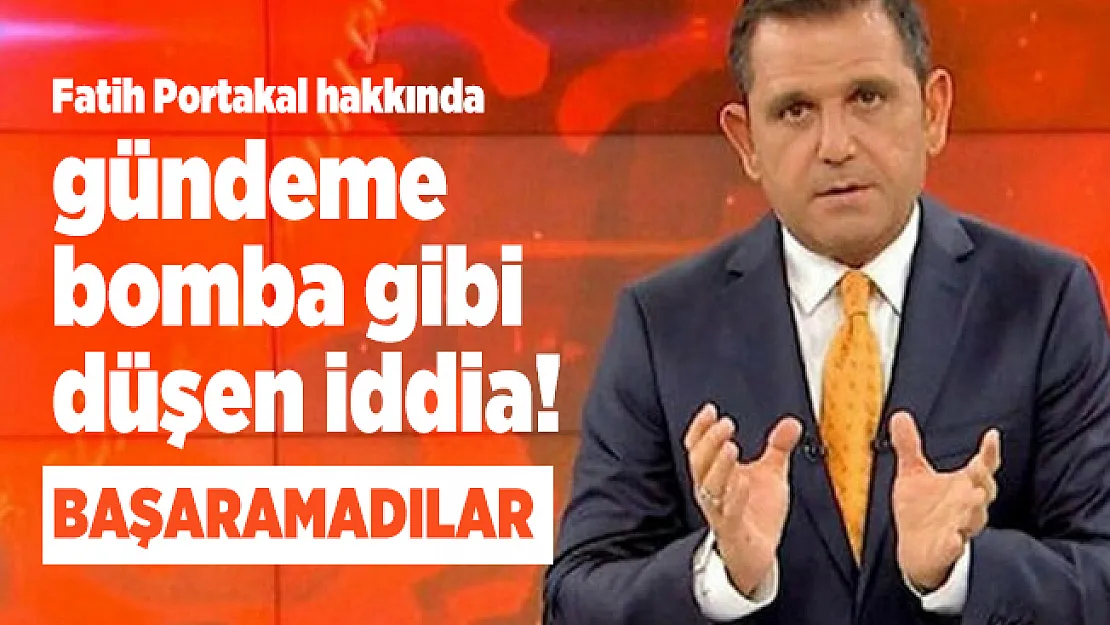Fatih Portakal hakkında gündeme bomba gibi düşen iddia! Başaramadılar