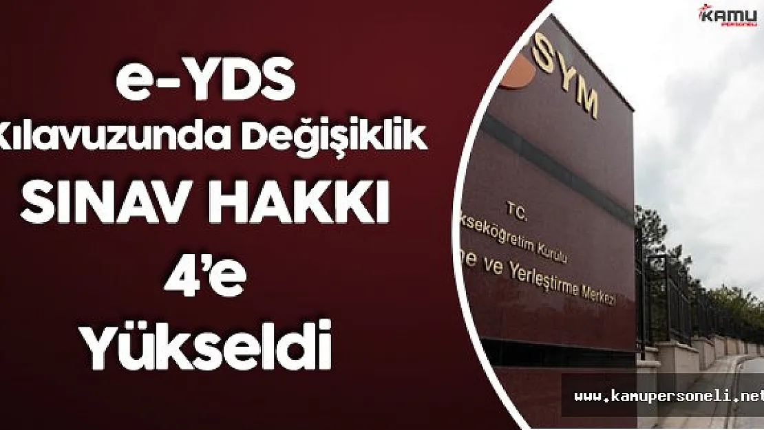 Flaş Gelişme ! ÖSYM'den e-YDS Değişikliği !