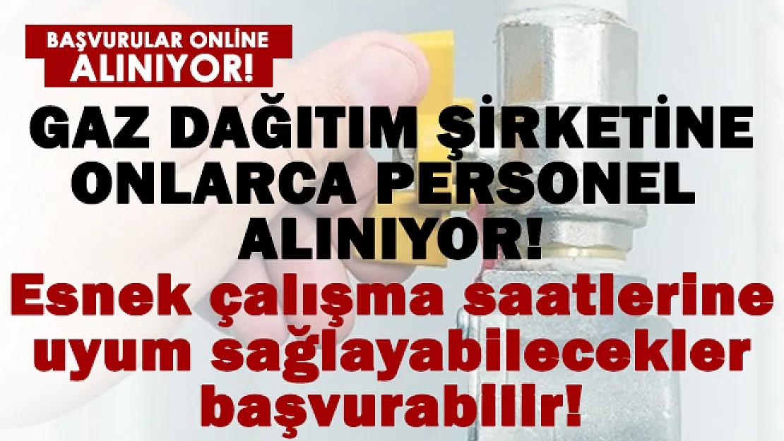 Gaz dağıtım şirketine onlarca personel alınıyor! Esnek çalışma saatlerine uyum gösterenler başvurabilir!