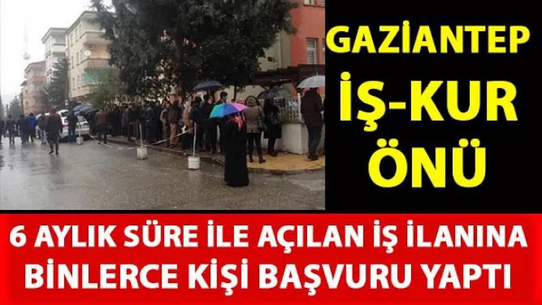 Gaziantep'te 6 aylık geçici iş ilanı için binlerce kişi başvuru yaptı