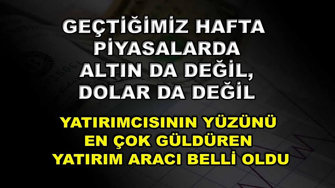 Geçtiğimiz hafta piyasalarda altın da değil, dolar da değil: Yatırımcısının yüzünü en çok güldüren yatırım aracı belli oldu