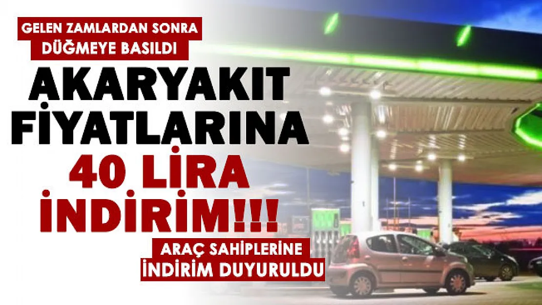 Gelen zamların ardından düğmeye basıldı! Benzin, motorin ve LPG alan araç sahiplerine 40 TL indirim fırsatı