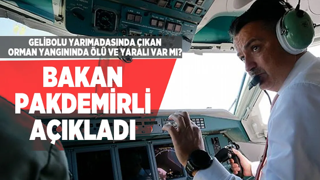 Gelibolu Yarımadasında çıkan orman yangınında ölü ve yaralı var mı? Bakan Pakdemirli açıkladı