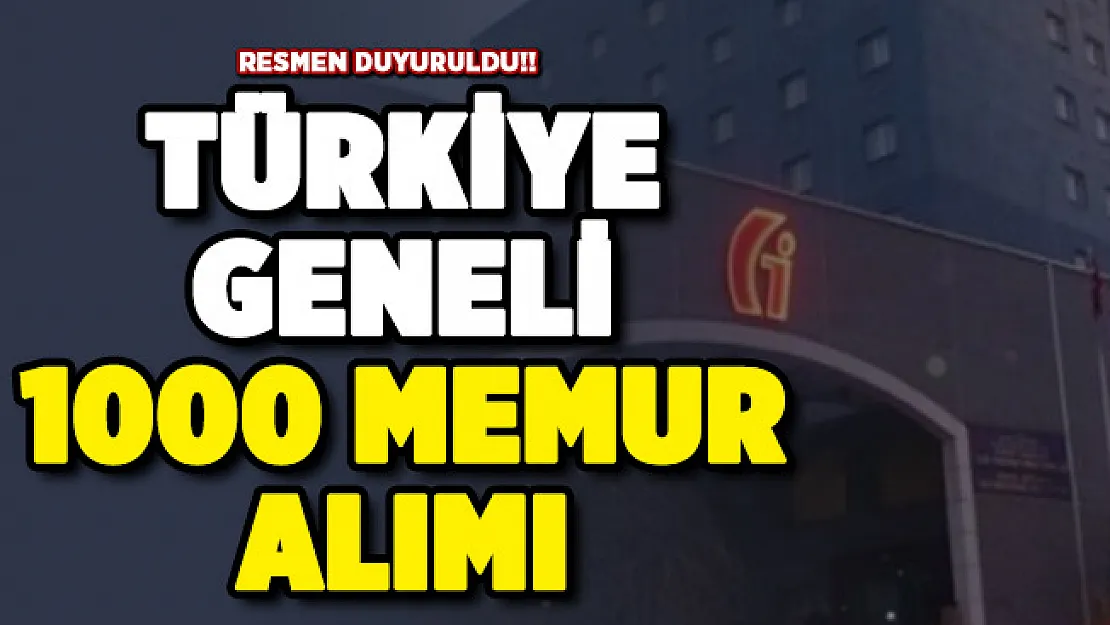 Gelir İdaresi Başkanlığı (GİB) Türkiye geneli 1000 memur alımı yapıyor