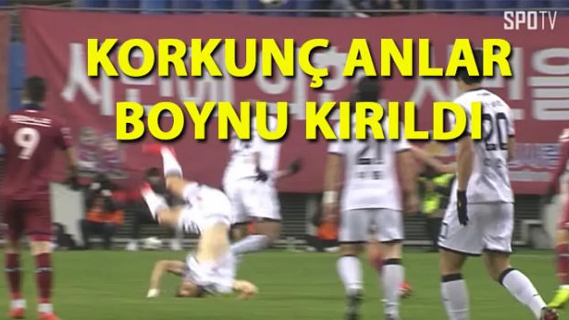 Genç futbolcunun boynu kırıldı