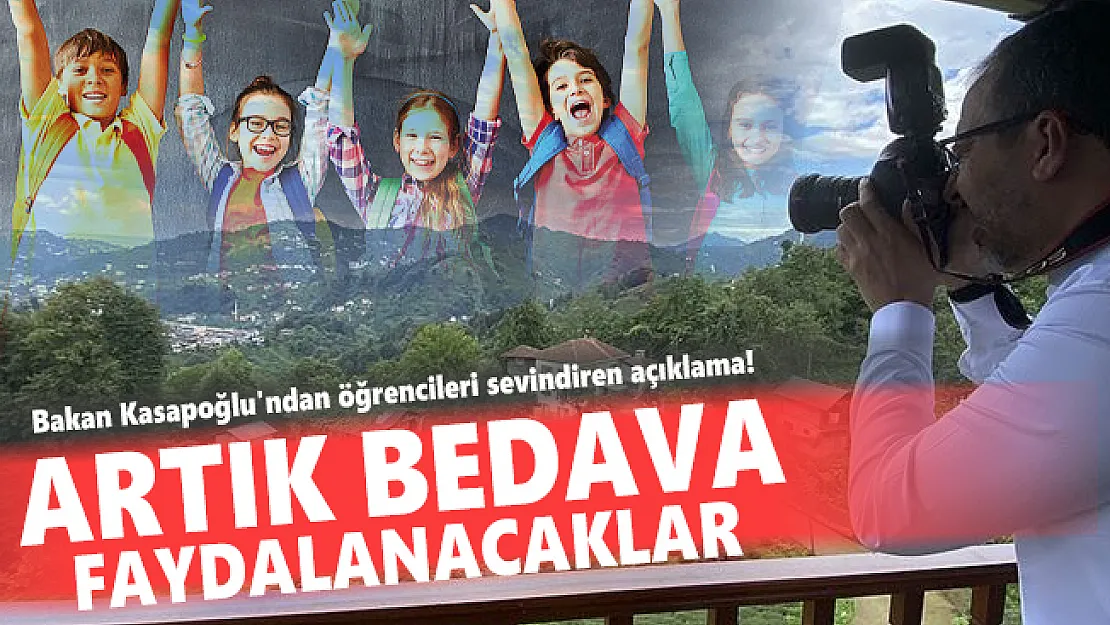 Gençlik ve Spor Bakanı Kasapoğlu'ndan öğrencileri sevindiren açıklama! Artık bedava faydalanacaklar