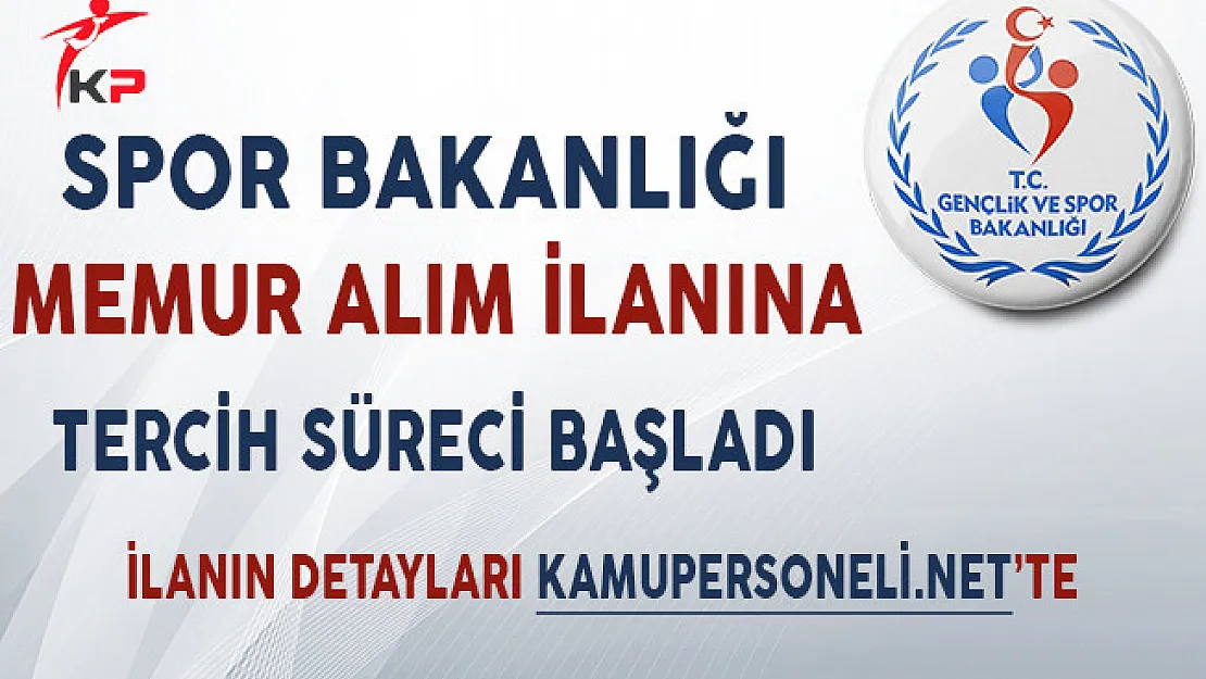 Gençlik ve Spor Bakanlığı Personel Alım İlanına Başvuru Süreci Başladı