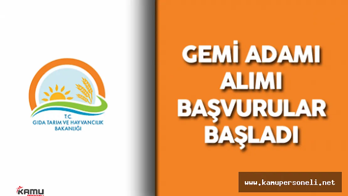 Gıda, Tarım ve Hayvancılık Bakanlığı 6 Sözleşmeli Personel Alımı Başvurular Başladı