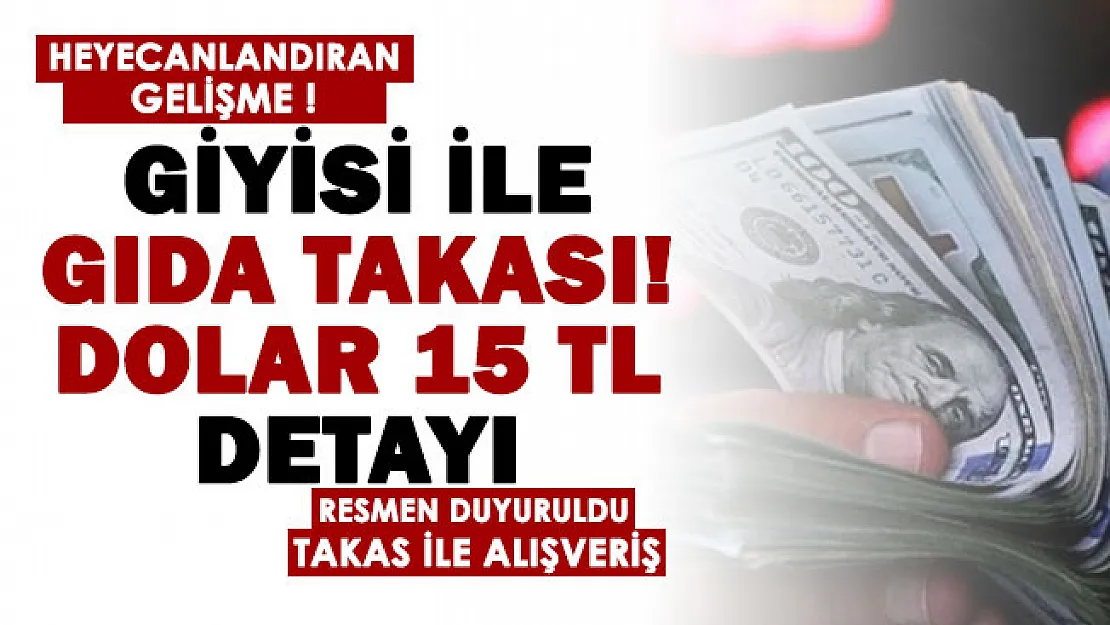 Giyisi takası ile gıda alışverişi olabilir! Dolar 15 lira detayı herkesi heyecanlandırdı