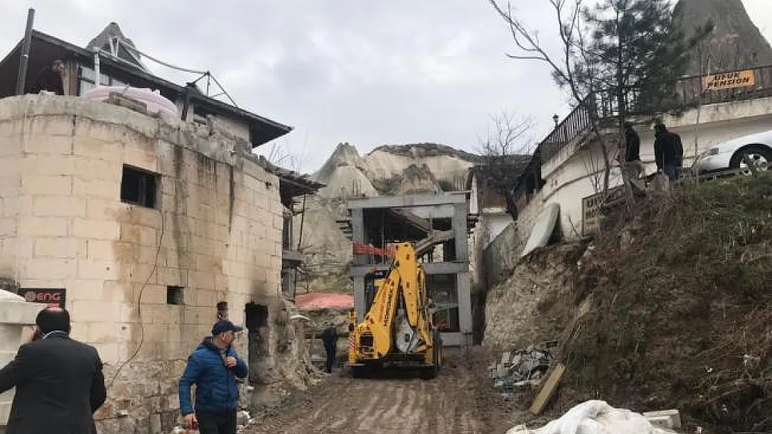 Göreme'deki otel inşaatının yıkımına başlandı