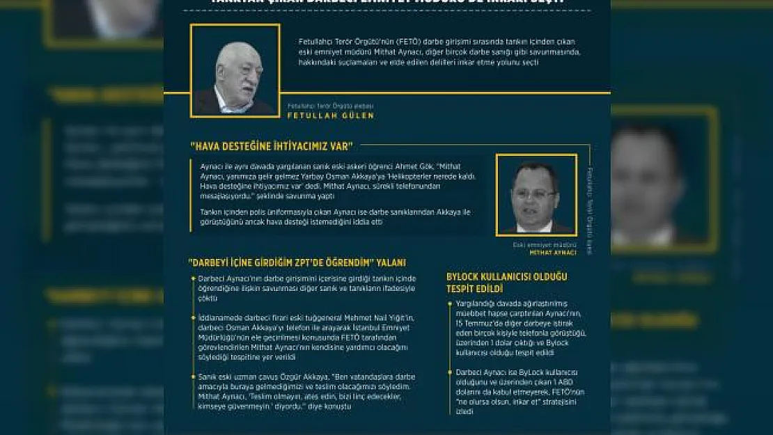 GRAFİKLİ-Tanktan çıkan darbeci emniyet müdürü de inkarı seçti