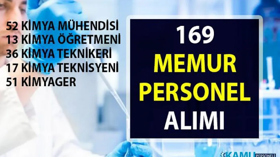 Güncel Memur personel alım ilanları! İŞKUR'dan 173 Kimya bölümü mezunu personel alımı