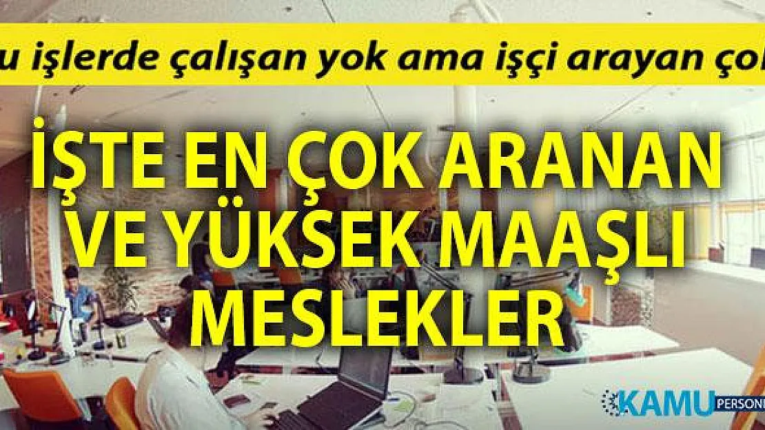 Günümüz ve yakın geleceğin en çok aranan yüksek maaşlı meslekleri işçi ve personel bulamıyor