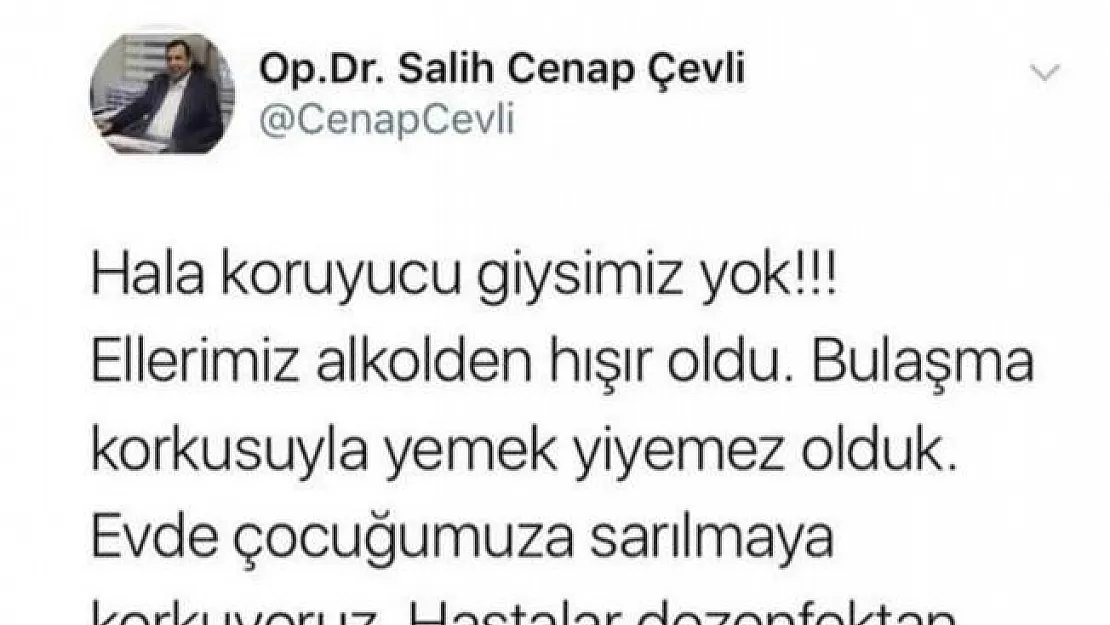 Hala koruyucu giysimiz yok diye seslenmişti! O Doktor Covid-19 nedeniyle hayatını kaybetti!