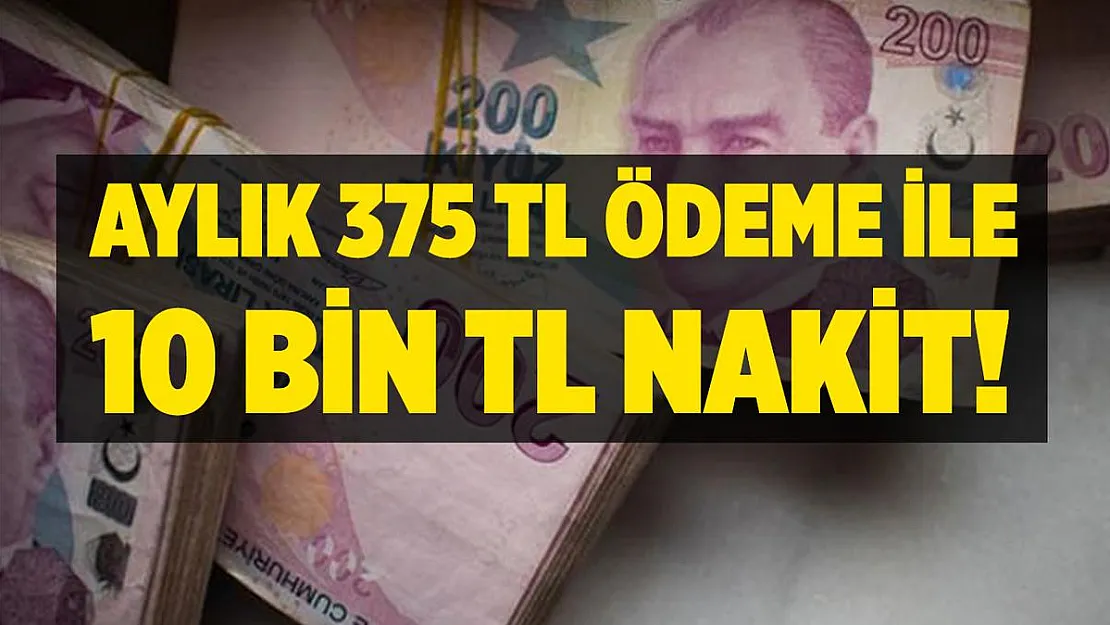Halkbank aylık 375 TL taksitle 10 bin TL nakit veriyor!