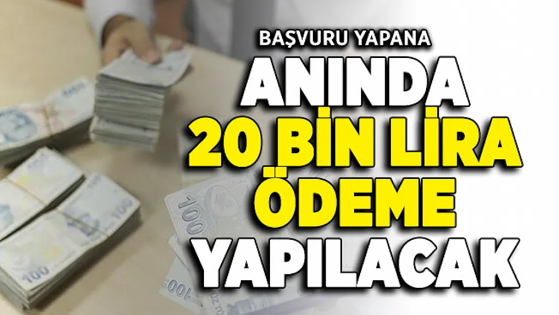 Halkbank ve Ziraat Bankası ! Başvuru yapana anında 20 bin lira verilecek
