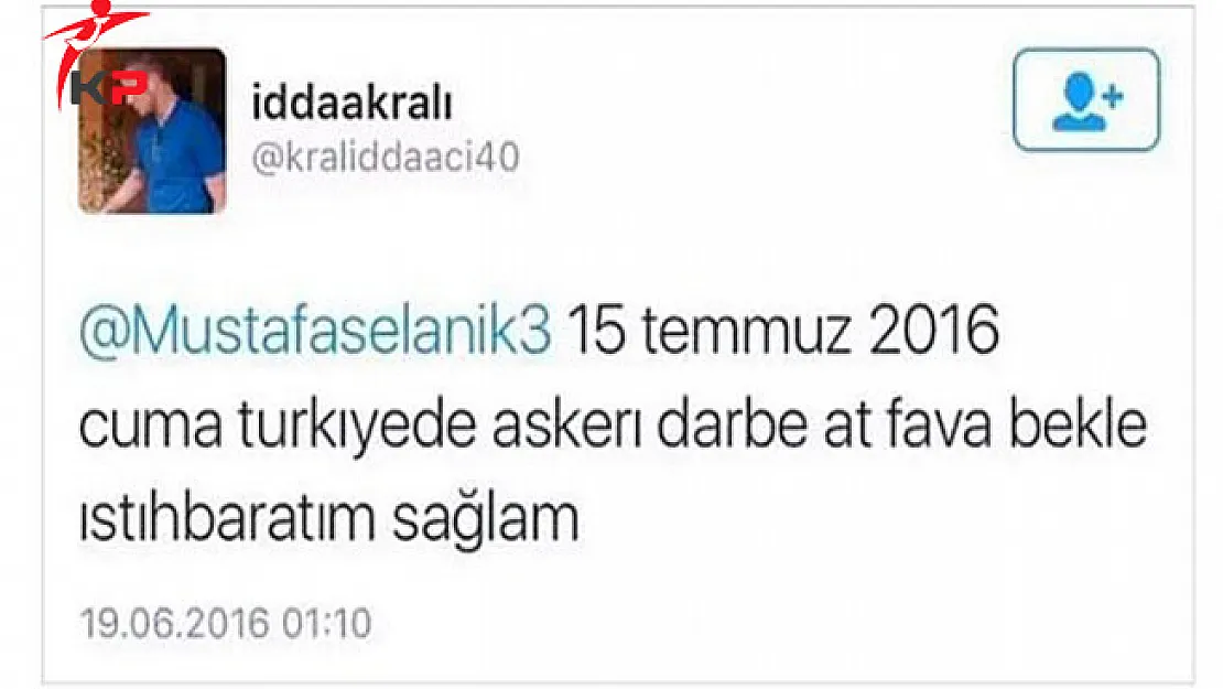 Haziran Ayında 15 Temmuz Darbe Girişimine Dair Tweet