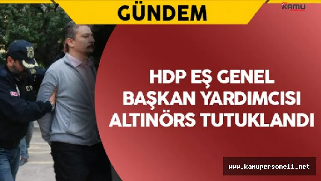 HDP Eş Genel Başkan Yardımcısı Altınörs Tutuklandı