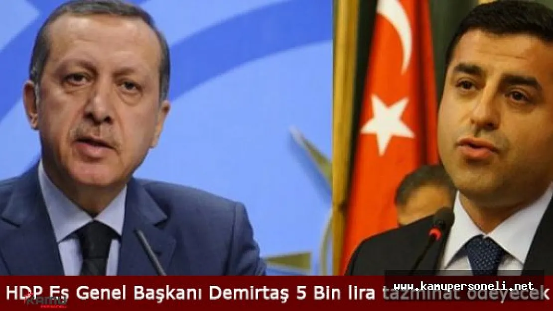 HDP Eş Genel Başkanı Selahattin Demirtaş Manevi Tazminat Ödeyecek