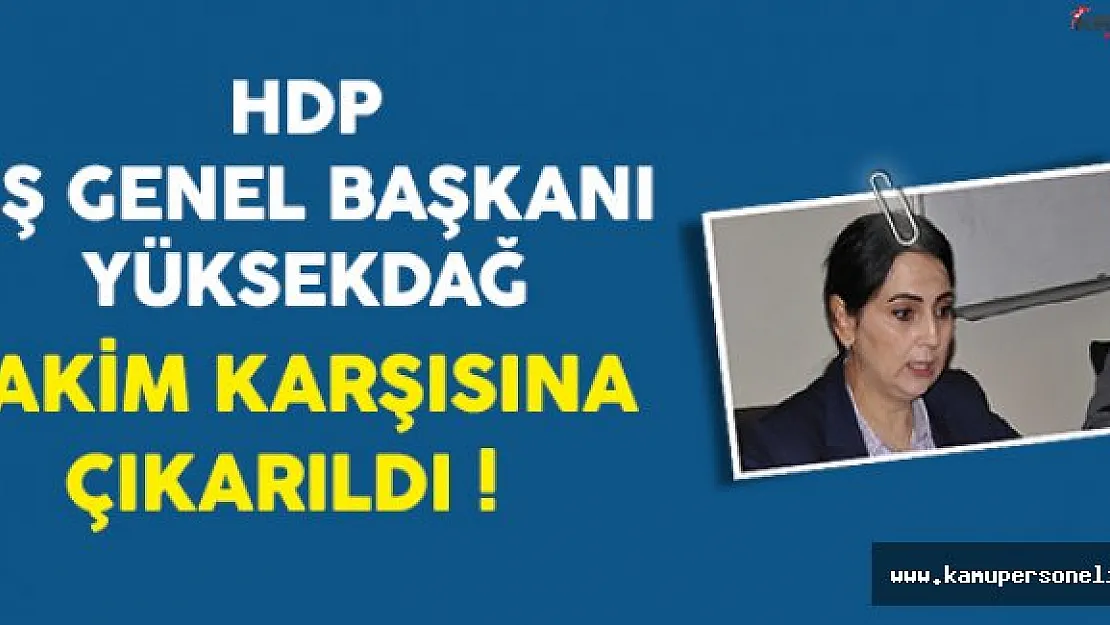 HDP Eş Genel Başkanı Yüksekdağ Hakim Karşısında