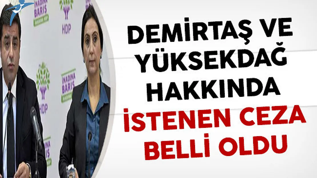 HDP Eş Genel Başkanları Demirtaş ve Yüksekdağ İçin İstenen Cezalar Belli Oldu