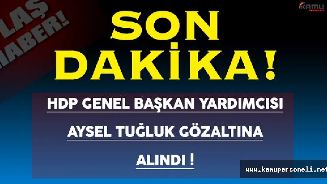 HDP Genel Başkan Yardımcısı Aysel Tuğluk Gözaltına Alındı