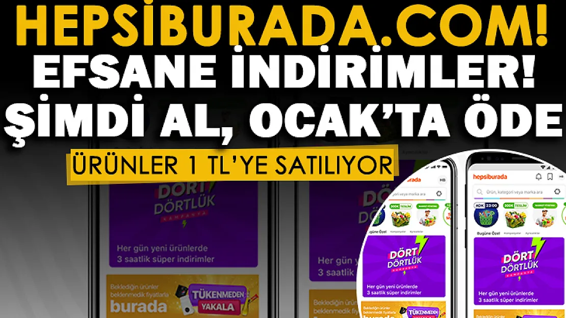 Hepsiburada.com'dan efsane kampanya! Sayfada yüzlerde ürün 1 liraya satılıyor: Şimdi al Ocak'ta öde