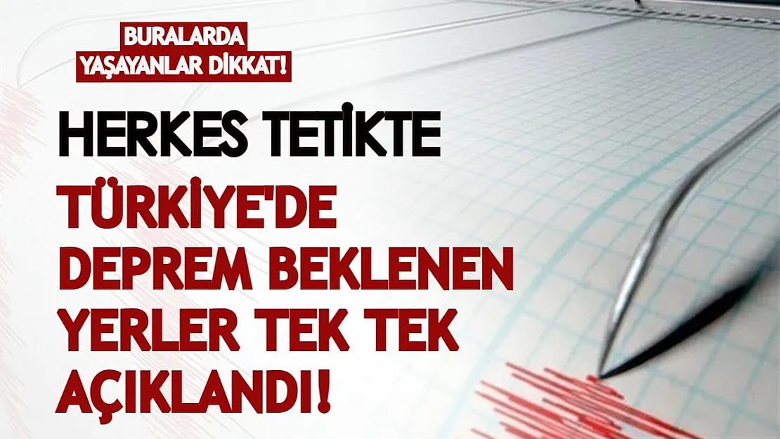 Herkes tetikte bekliyor! Türkiye'de şiddetli deprem beklenen yerler tek tek açıklandı! Buralarda yaşayanlar dikkat...