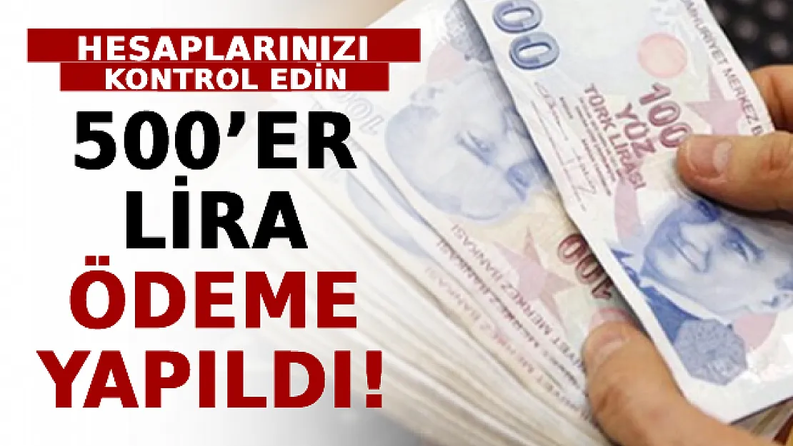 Hesaplarınızı Kontrol Edin! 500'er Lira Ödeme Yapıldı!