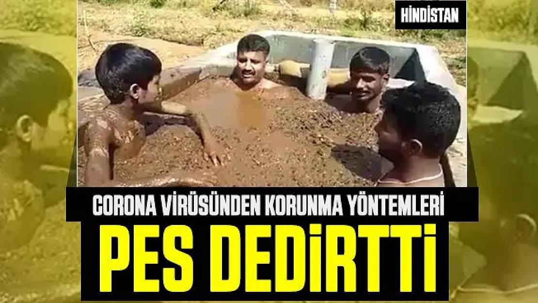 Hindistan'da corona virüsünden korunma yöntemi pes dedirtti!