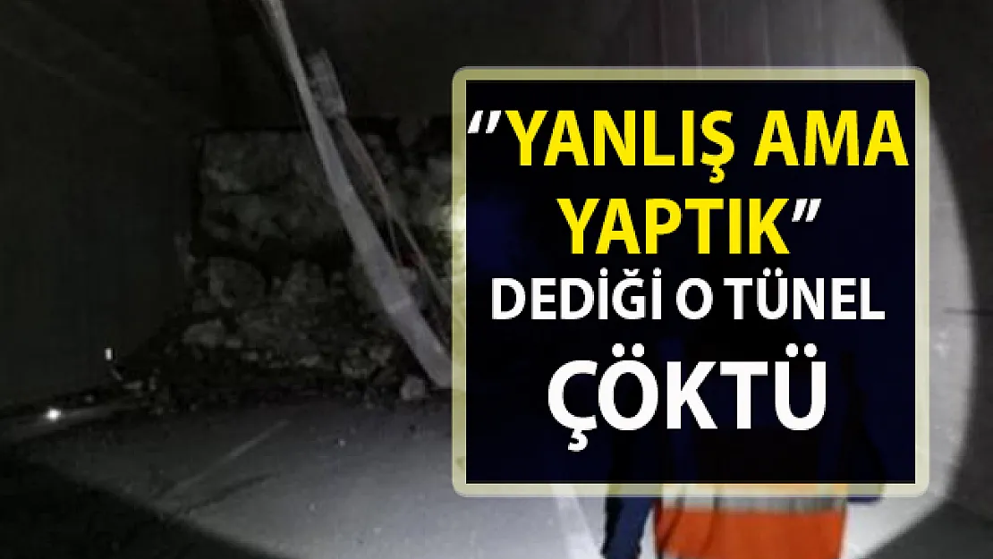 Hopa kesiminde yer alan Kopmuş tüneli çöktü!..