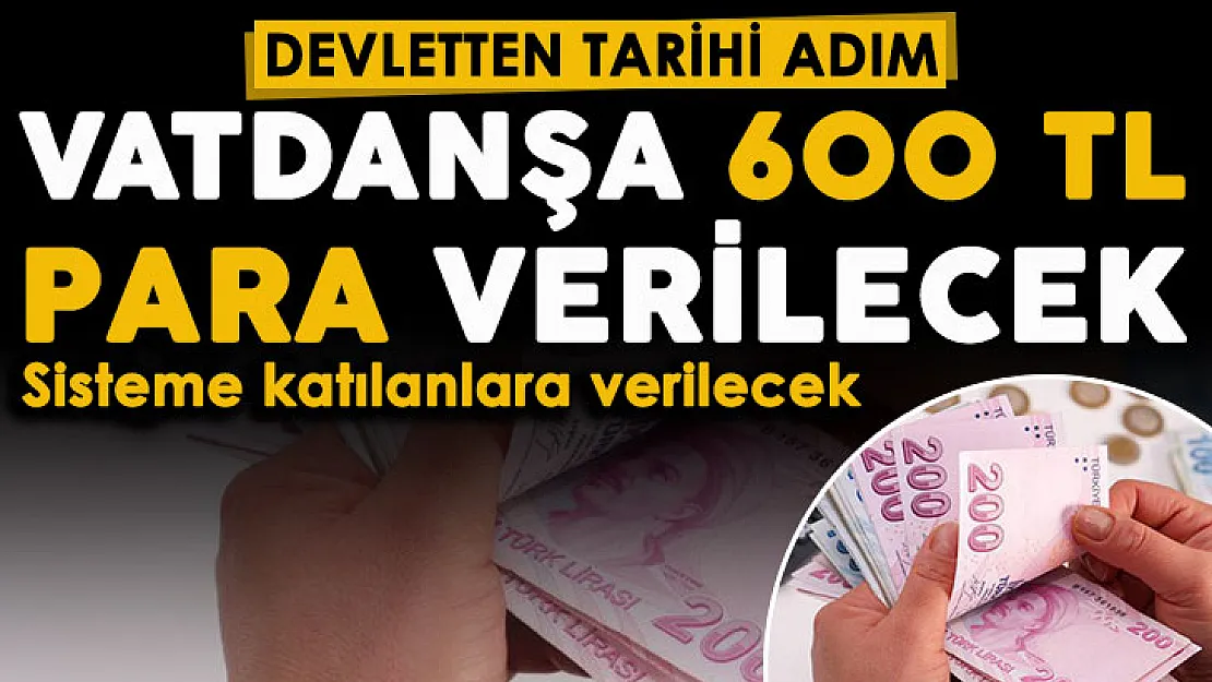 Hükümetten çok önemli adım atıldı: Bu sisteme katılan vatandaşlara 600 TL para veriliyor