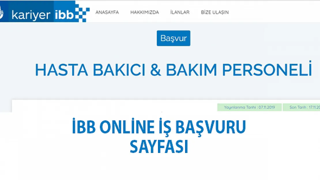 İBB en az lise mezunu hasta bakıcı alımı yapacak! İBB personel alımı iş başvurusu nasıl yapılır?