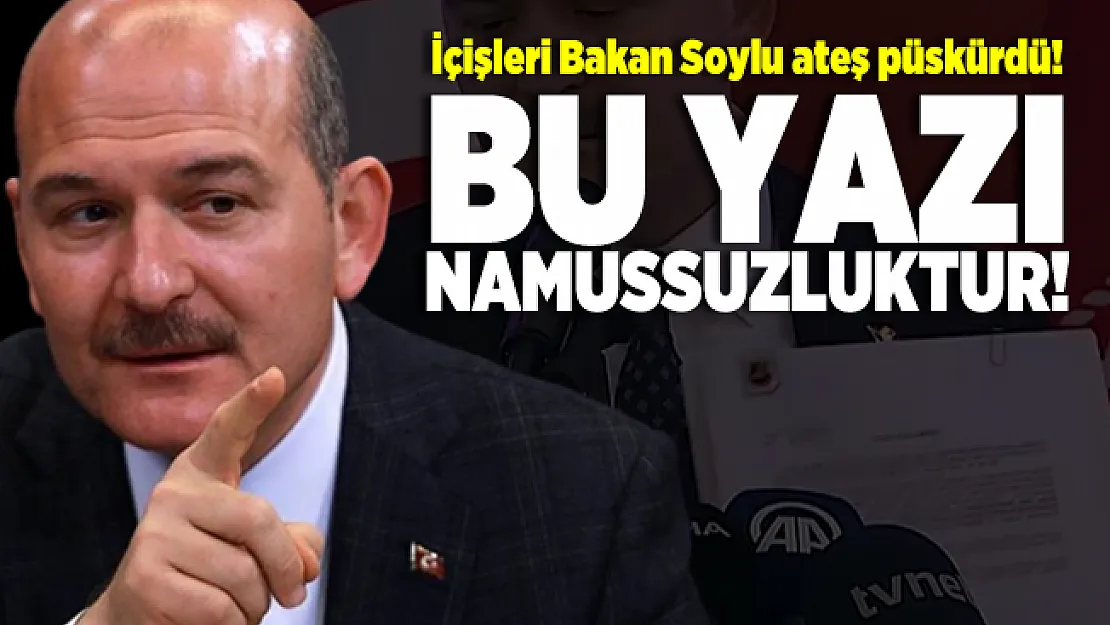İçişleri Bakan Soylu Sözcü yazarı Saygı Öztürk'e ateş püskürdü! Bu yazı namussuzluktur