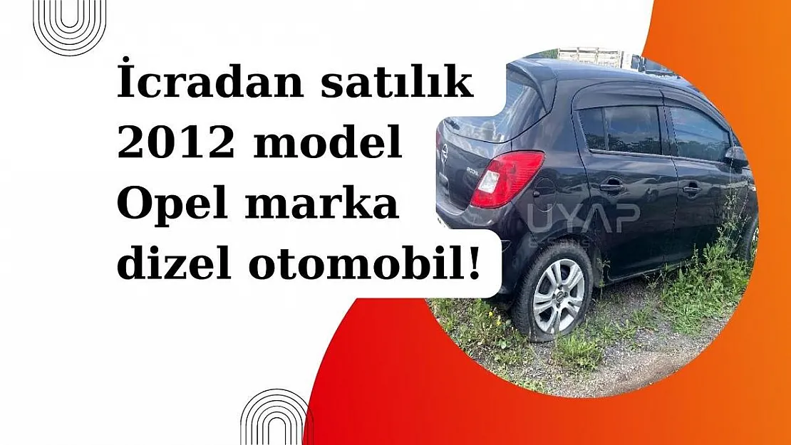 İcradan satılık 2012 model Opel marka dizel otomobil!