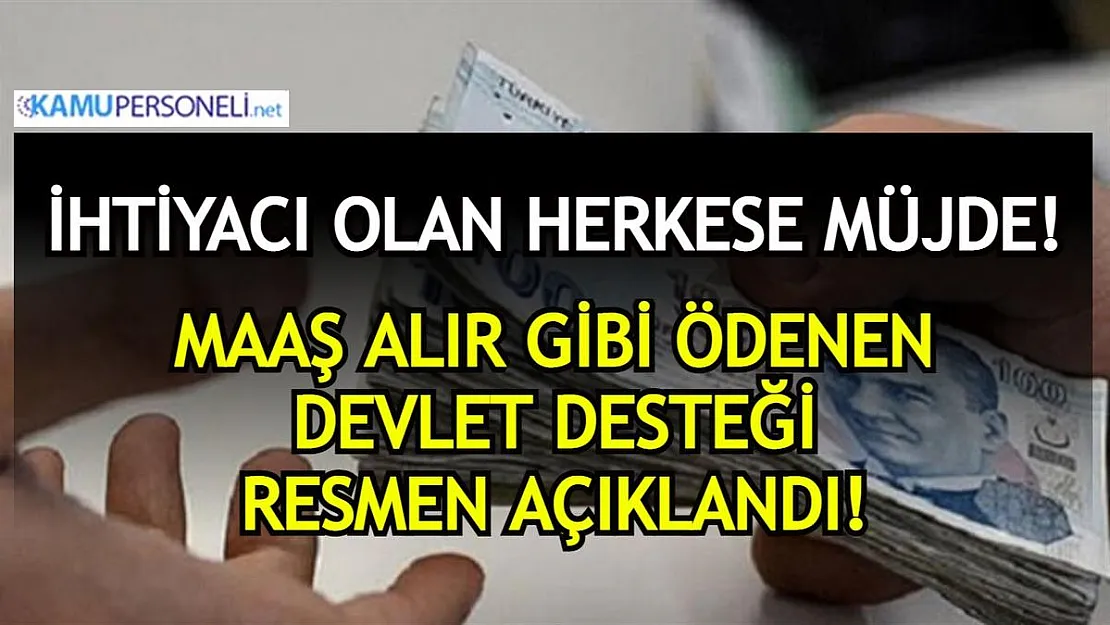 İhtiyacı olan herkese müjde! Aylık devlet desteği resmen açıklandı! Maaş alır gibi her ay hesaplara yatırılıyor