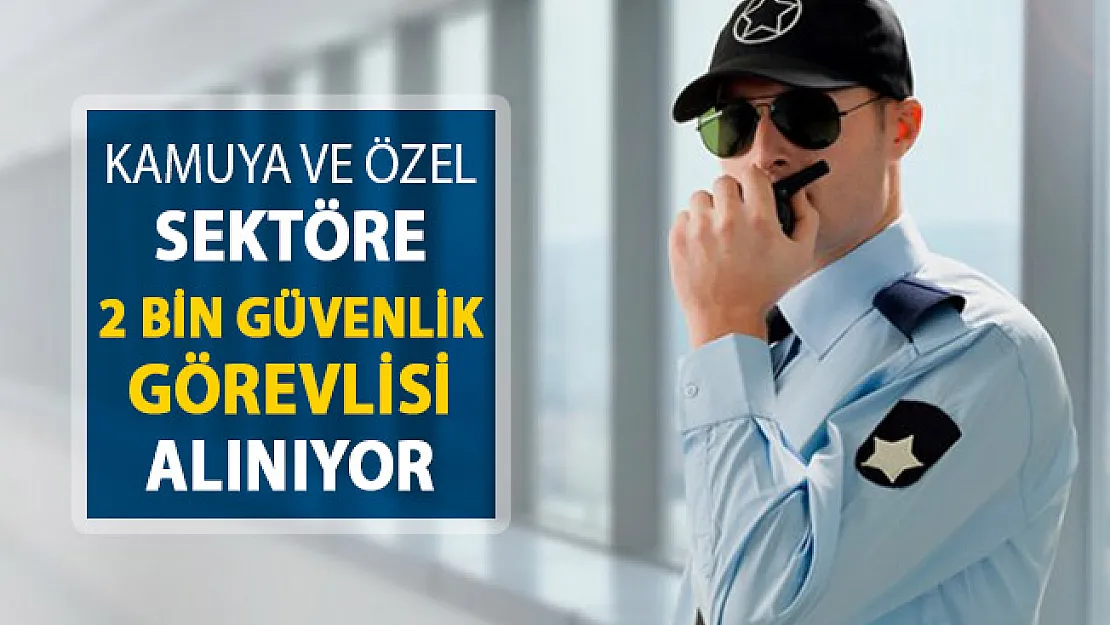 İlanlar İŞKUR'da Yayımlandı ! Kamu ve Özel Sektöre 2 Bin Güvenlik Görevlisi Alınıyor