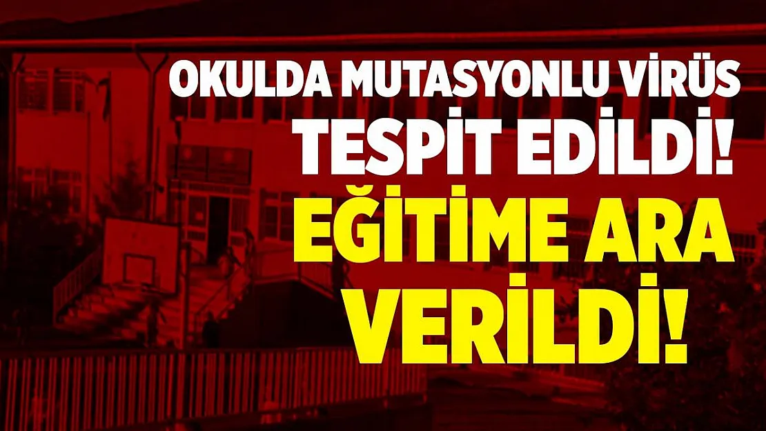 Öğretmen ve öğrencilerde mutant virüs çıkınca eğitime ara verildi!