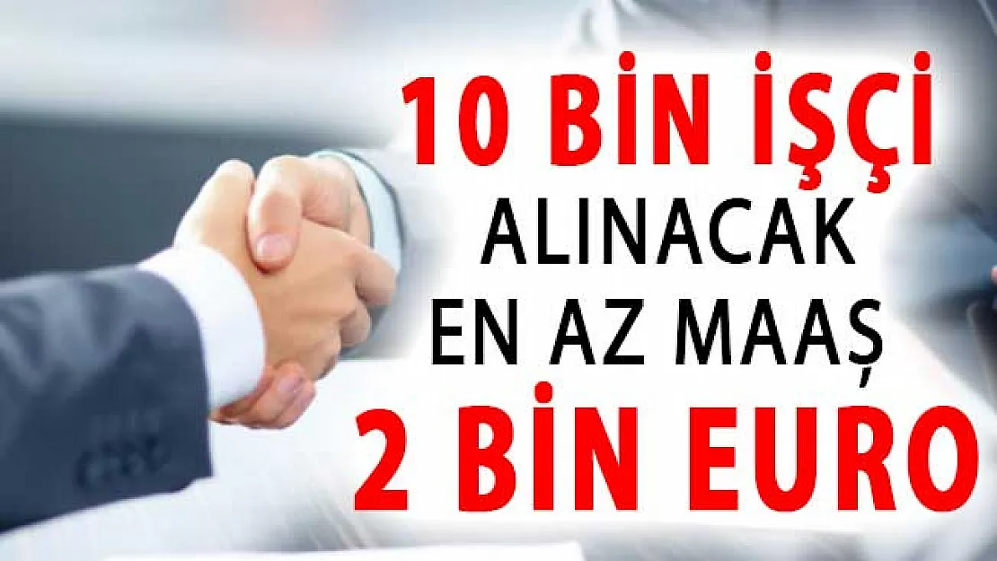 İlk Etapta 10 Bin Personel Alımı Yapılacak ! En Az 2 Bin Euro Maaş Verilecek