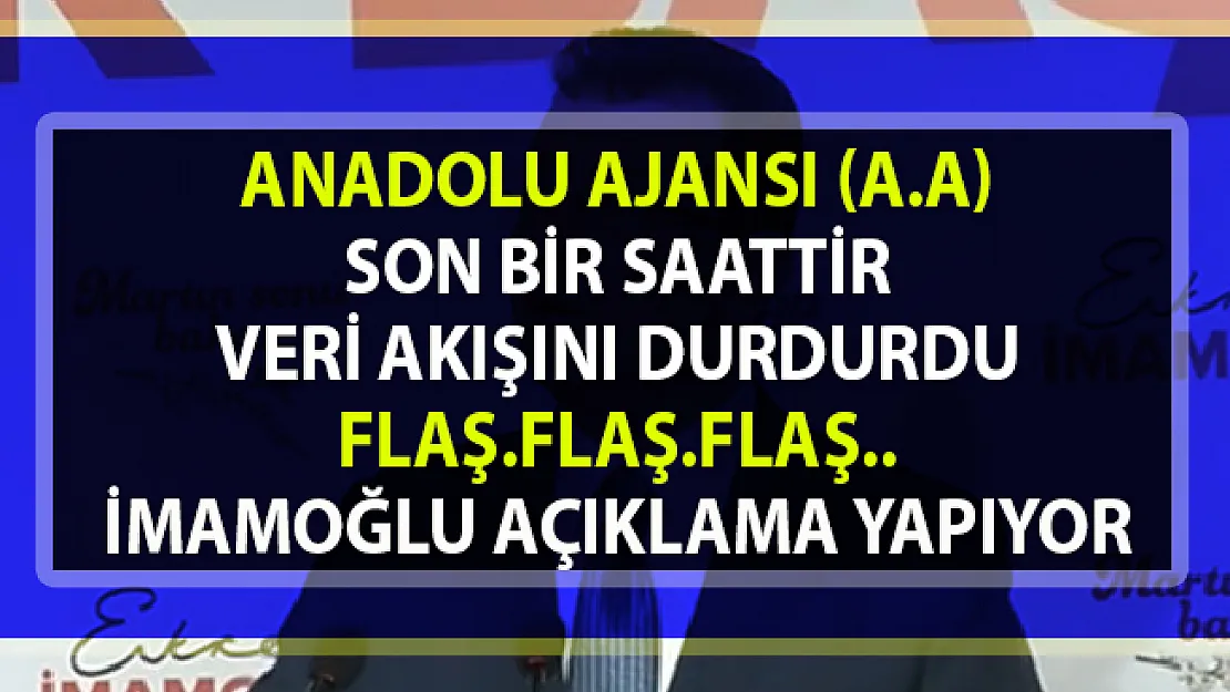 İmamoğlu: 'AA Verileri Güven Vermiyor' Manipülasyon var!..