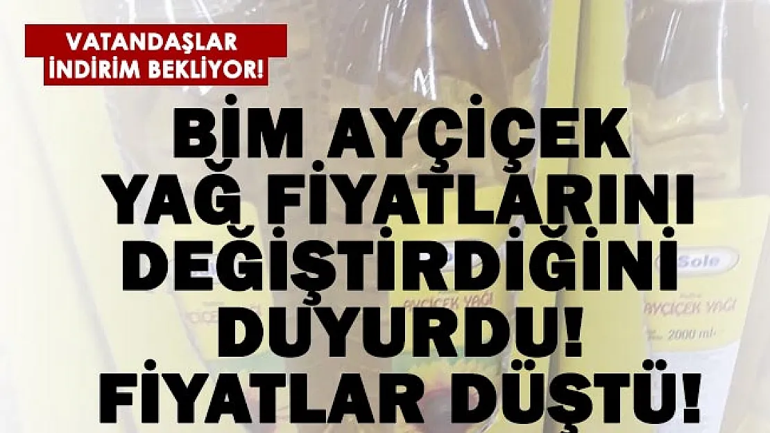 İndirim bekleniyordu! BİM 5 litre sıvıyağ fiyatlarını düşürdü!
