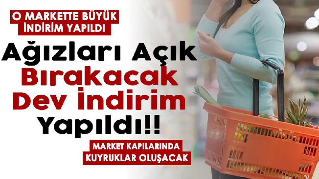 İndirimleri ile ünlü o markette ağızları açık bırakacak indirim yapıldı! Market önünde kuyruk olacak