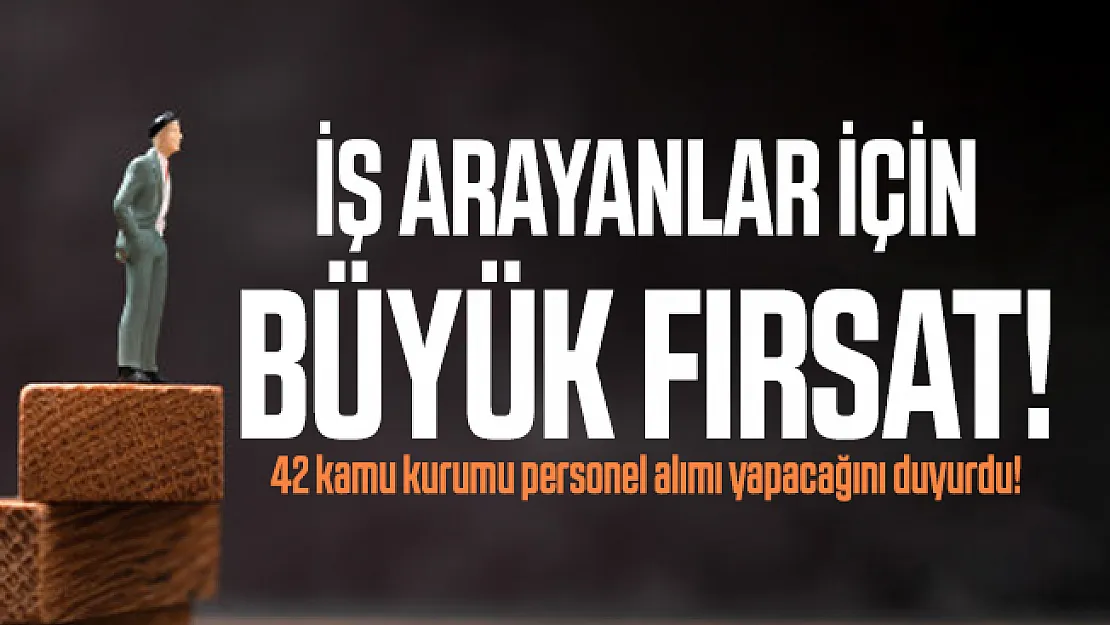 İş arayanlar için büyük fırsat! 42 kamu kurumu personel alımı yapacağını duyurdu!