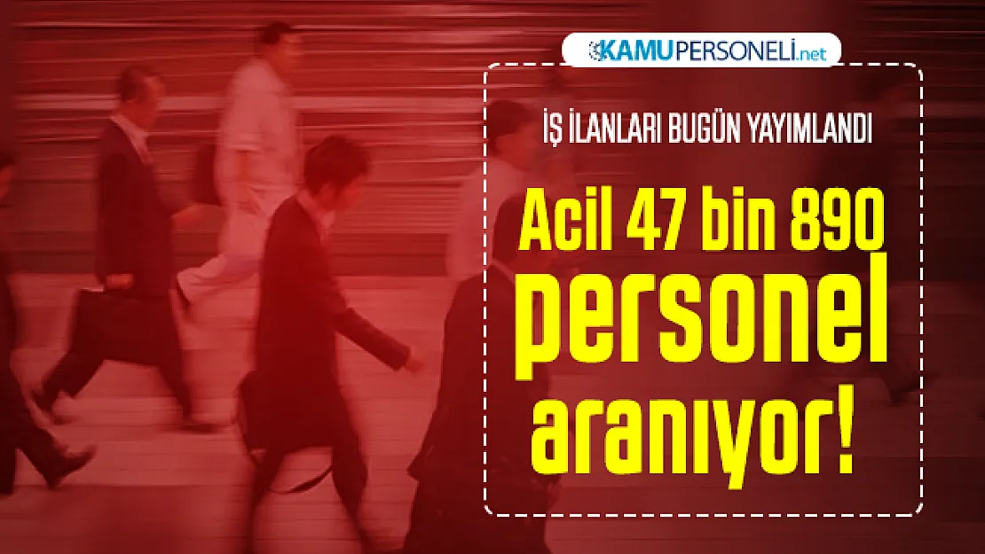 İŞKUR 17 şubat iş ilanlarını açıkladı: Kamu ve özel kurumlar tarafından Acil 47 bin 890 personel aranıyor! Memur alımı, bekçi alımı...