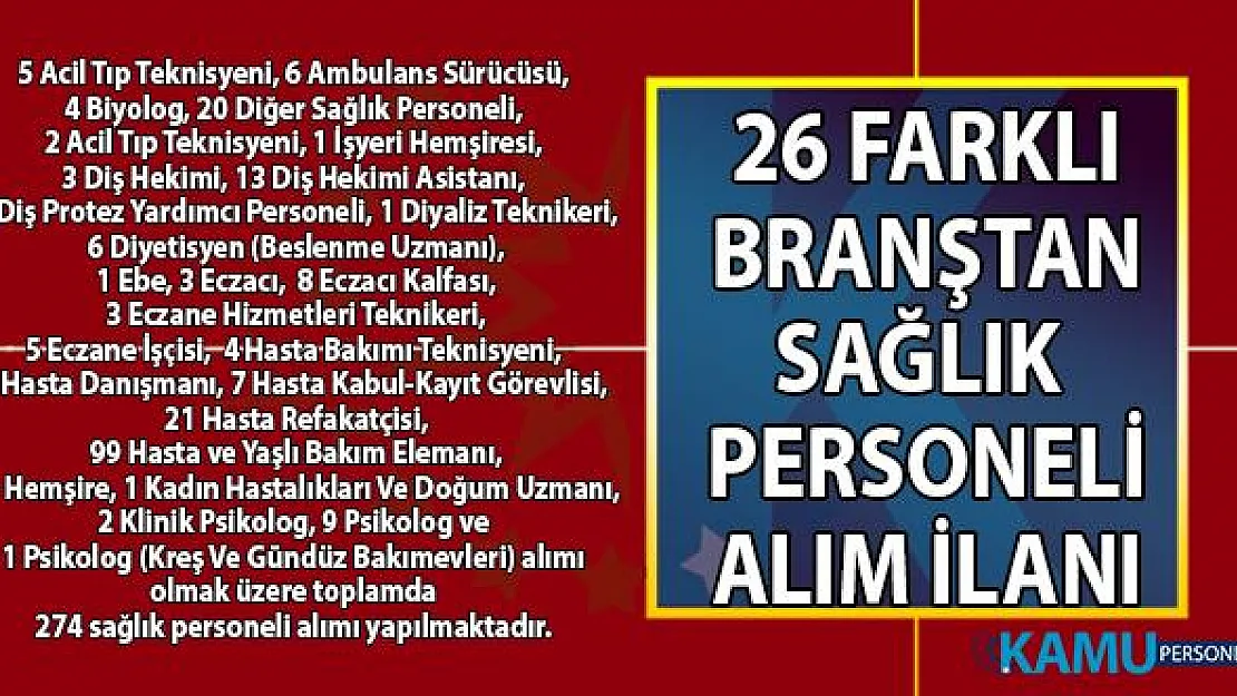 İŞKUR 26 farklı branştan KPSS Şartsız Sağlık Personeli alımı için yeni iş ilanları yayınladı! Personel alımı başvuru şartları nelerdir?