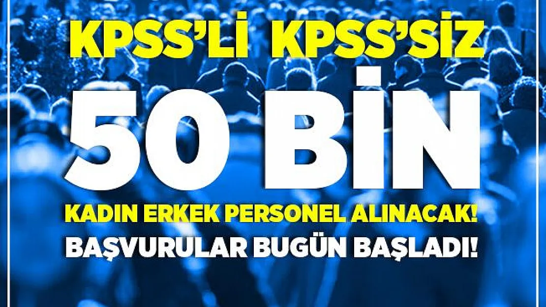 İŞKUR 9 Ağustos iş ilanları yayımlandı! KPSS'li KPSS'siz kadın erkek 50 bin personel alımı yapılacak! Başvurular bugün başladı!