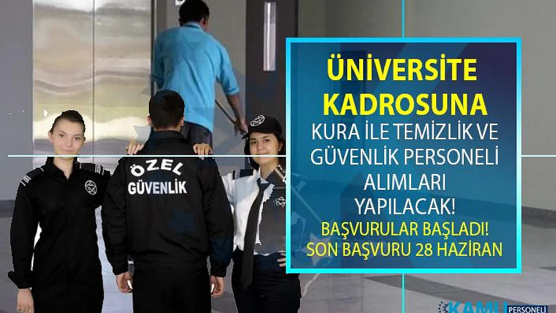 İŞKUR aracılığı ile Recep Tayyip Erdoğan Üniversitesi'ne KPSS şartsız en az ilkokul ve lise mezunu temizlik personeli ve güvenlik görevlisi alımı yapılacak! Personel alımı iş başvurusu şartları nelerdir?