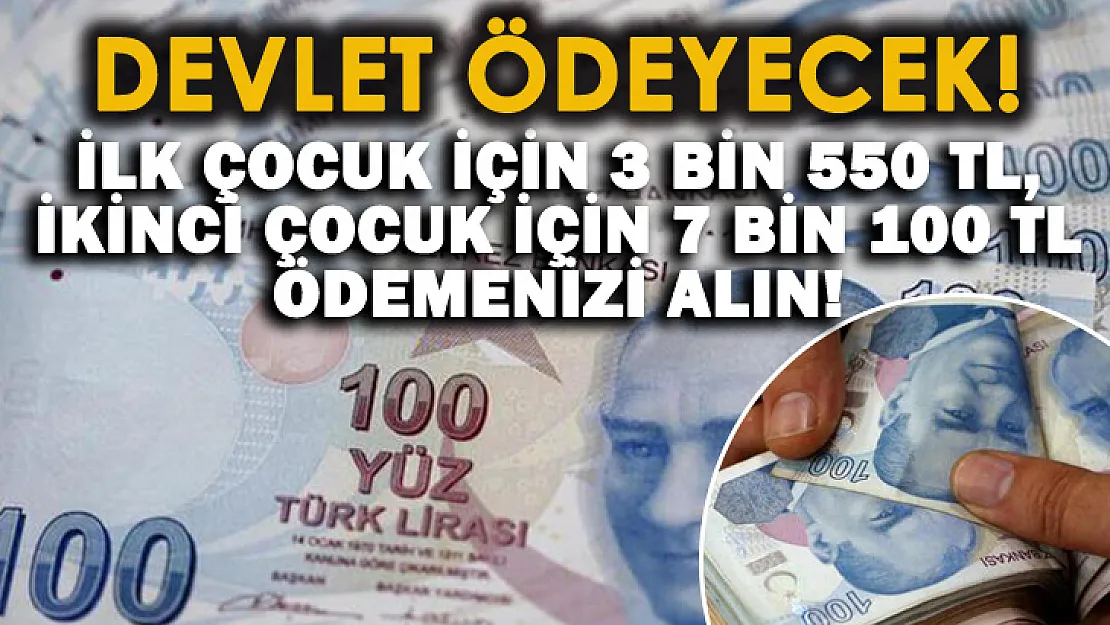 İŞKUR çocuğu olan ailelere müjdeyi verdi! İlk çocuk için 3 bin 550 TL, ikinci çocuk için 7 bin 100 TL ödeme yapılıyor! Başvuru şartları açıklandı!
