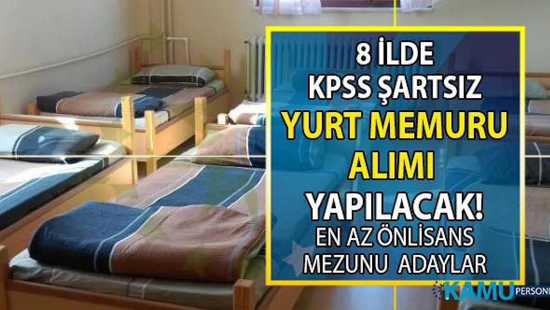 İŞKUR en az önlisans mezunu öğrenci yurdu yönetim memuru alımı yapıyor!