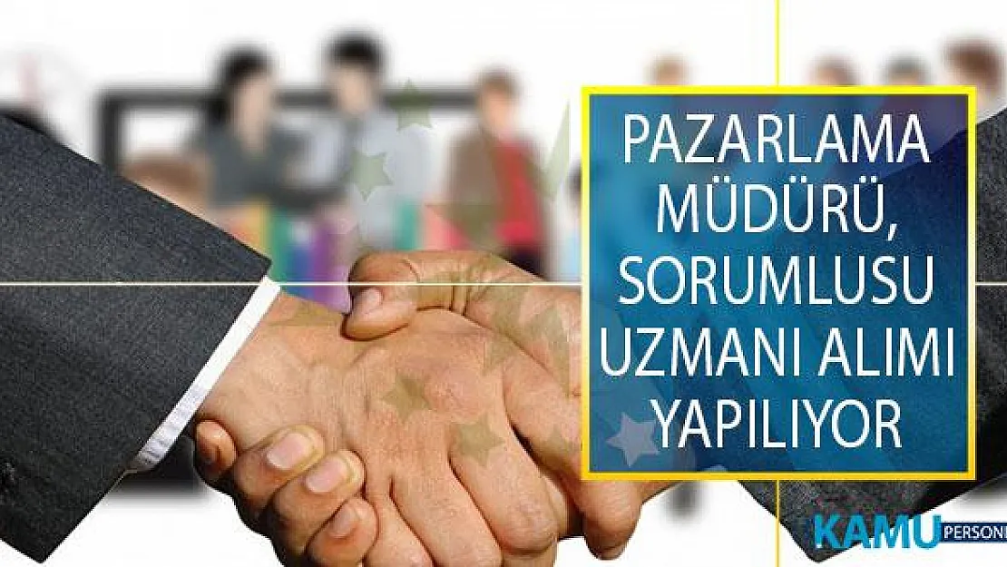 İŞKUR İle Pazarlama Müdürü, Pazarlama Sorumlusu ve Pazarlama Uzmanı Alımı Yapılıyor!
